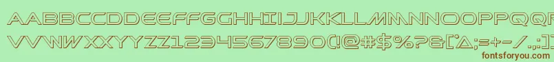 Prometheanout Font – Brown Fonts on Green Background