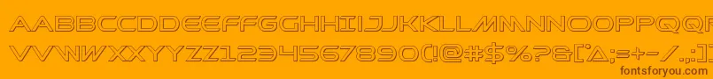 Prometheanout Font – Brown Fonts on Orange Background