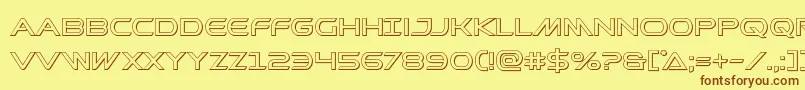 Шрифт Prometheanout – коричневые шрифты на жёлтом фоне