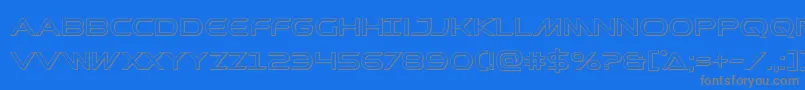 Prometheanout Font – Gray Fonts on Blue Background