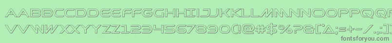 Шрифт Prometheanout – серые шрифты на зелёном фоне