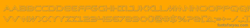 Prometheanout Font – Gray Fonts on Orange Background