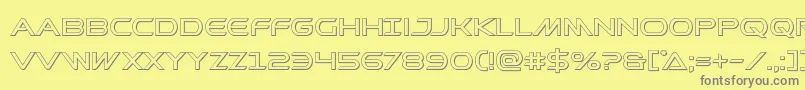 Шрифт Prometheanout – серые шрифты на жёлтом фоне