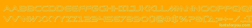 Prometheanout Font – Green Fonts on Orange Background