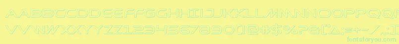 Prometheanout Font – Green Fonts on Yellow Background