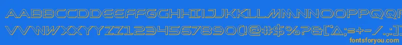 Prometheanout Font – Orange Fonts on Blue Background