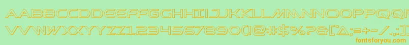Prometheanout Font – Orange Fonts on Green Background