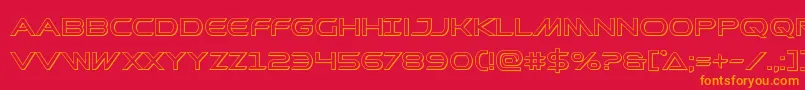 Prometheanout Font – Orange Fonts on Red Background