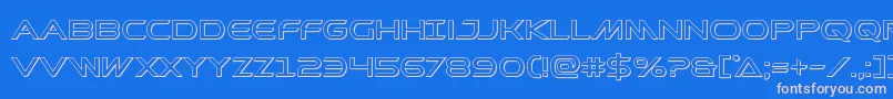 Prometheanout Font – Pink Fonts on Blue Background