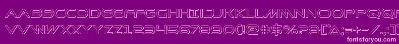 Prometheanout-Schriftart – Rosa Schriften auf violettem Hintergrund