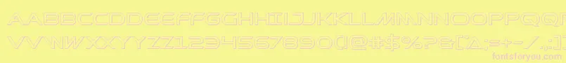 Prometheanout Font – Pink Fonts on Yellow Background