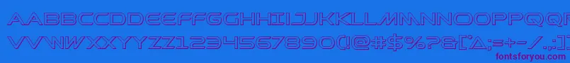 Prometheanout Font – Purple Fonts on Blue Background