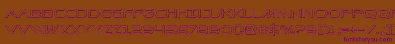 Prometheanout Font – Purple Fonts on Brown Background