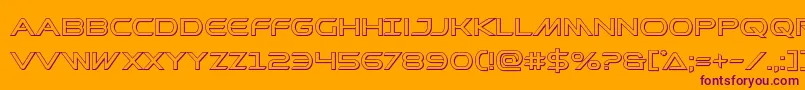 Prometheanout Font – Purple Fonts on Orange Background