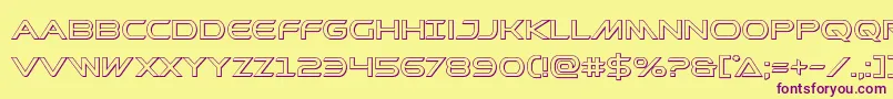 Prometheanout Font – Purple Fonts on Yellow Background