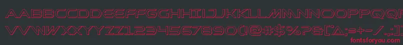 Шрифт Prometheanout – красные шрифты на чёрном фоне