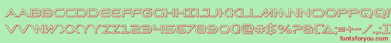 Prometheanout Font – Red Fonts on Green Background