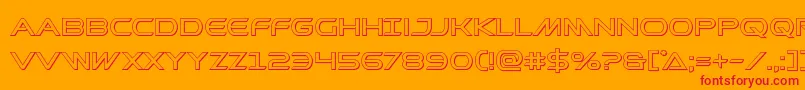 Prometheanout Font – Red Fonts on Orange Background