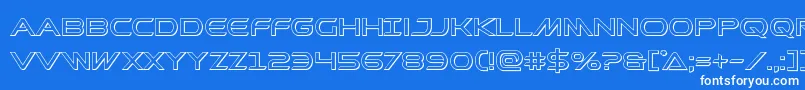 Prometheanout Font – White Fonts on Blue Background