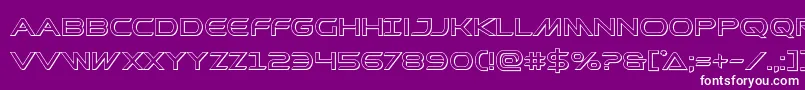Prometheanout-Schriftart – Weiße Schriften auf violettem Hintergrund