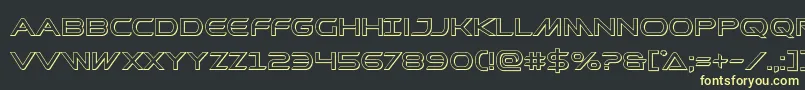 Шрифт Prometheanout – жёлтые шрифты на чёрном фоне