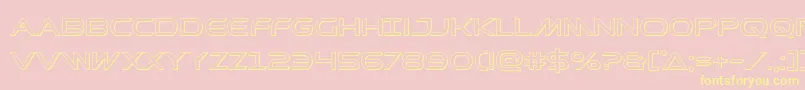 Шрифт Prometheanout – жёлтые шрифты на розовом фоне