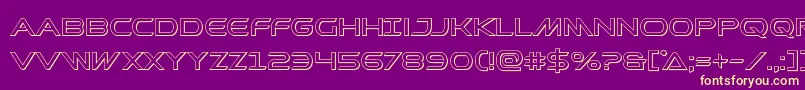 Шрифт Prometheanout – жёлтые шрифты на фиолетовом фоне