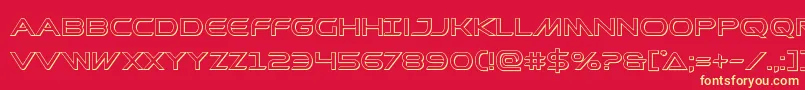 Prometheanout Font – Yellow Fonts on Red Background