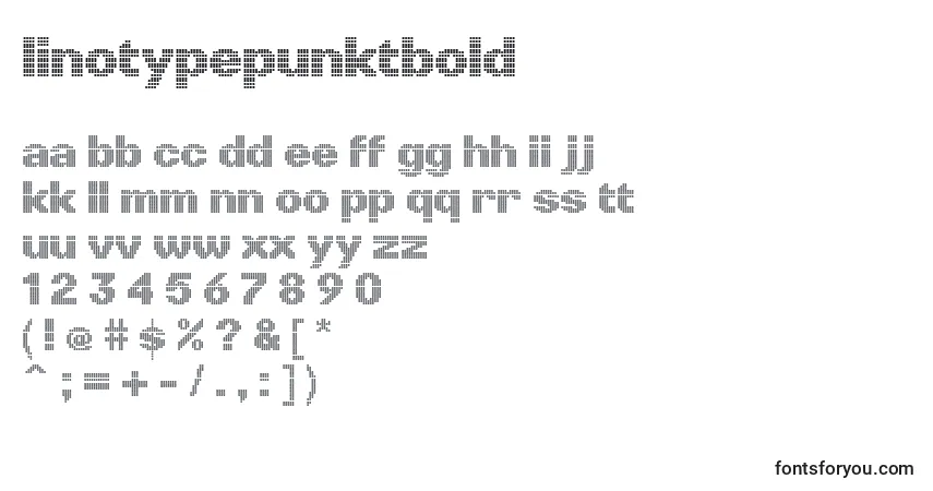 Fuente LinotypePunktBold - alfabeto, números, caracteres especiales