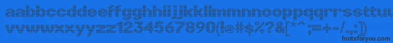 フォントLinotypePunktBold – 黒い文字の青い背景