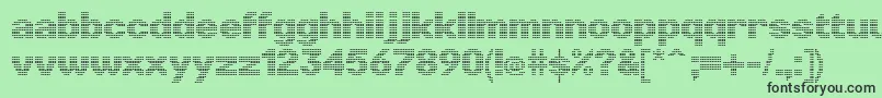 LinotypePunktBold Font – Black Fonts on Green Background