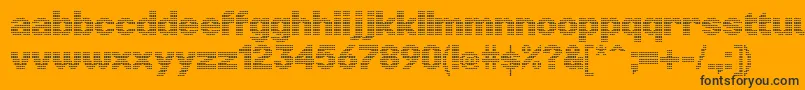 LinotypePunktBold-Schriftart – Schwarze Schriften auf orangefarbenem Hintergrund