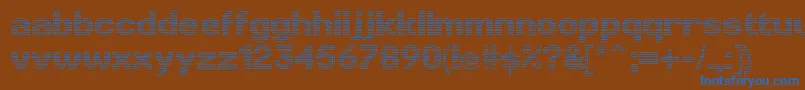 LinotypePunktBold Font – Blue Fonts on Brown Background