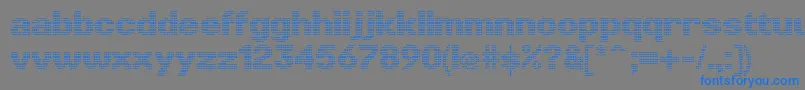 LinotypePunktBold Font – Blue Fonts on Gray Background