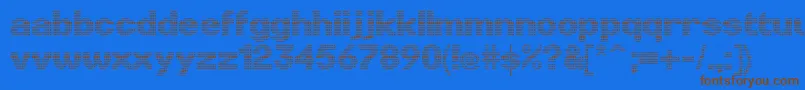 LinotypePunktBold-Schriftart – Braune Schriften auf blauem Hintergrund