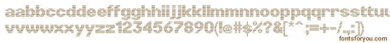 フォントLinotypePunktBold – 白い背景に茶色のフォント