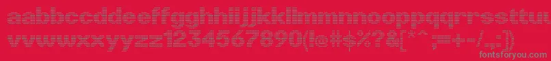 LinotypePunktBold Font – Gray Fonts on Red Background