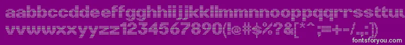 LinotypePunktBold Font – Green Fonts on Purple Background