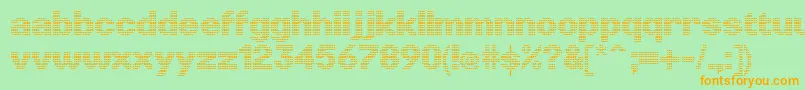 LinotypePunktBold Font – Orange Fonts on Green Background