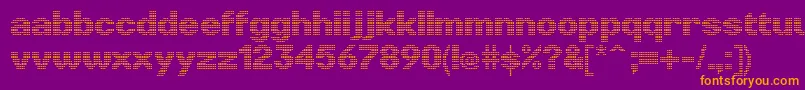 LinotypePunktBold Font – Orange Fonts on Purple Background