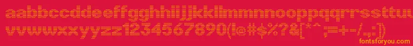 LinotypePunktBold Font – Orange Fonts on Red Background