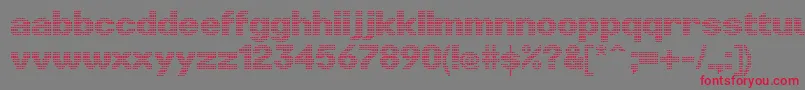 フォントLinotypePunktBold – 赤い文字の灰色の背景