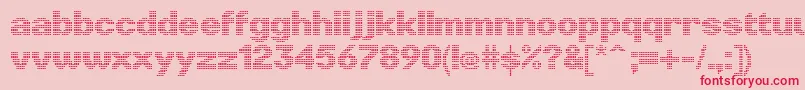 LinotypePunktBold Font – Red Fonts on Pink Background