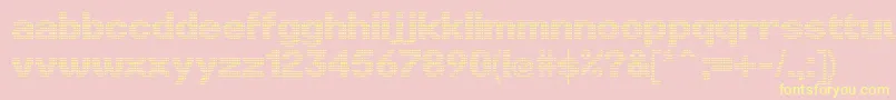 LinotypePunktBold Font – Yellow Fonts on Pink Background