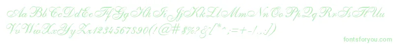 SheerEleganceRegular Font – Green Fonts on White Background