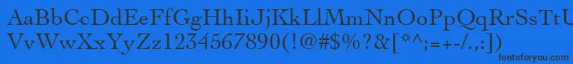 CochinLt Font – Black Fonts on Blue Background