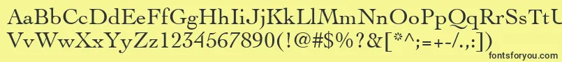 CochinLt Font – Black Fonts on Yellow Background