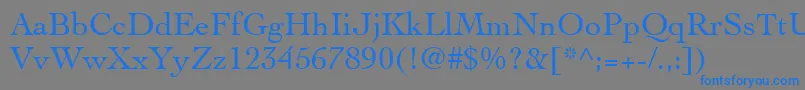 CochinLt Font – Blue Fonts on Gray Background