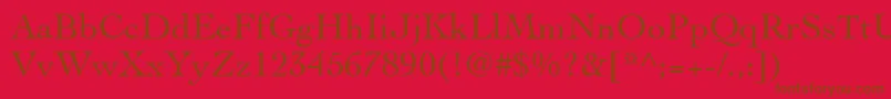 CochinLt Font – Brown Fonts on Red Background