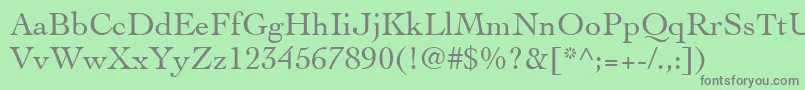 CochinLt Font – Gray Fonts on Green Background